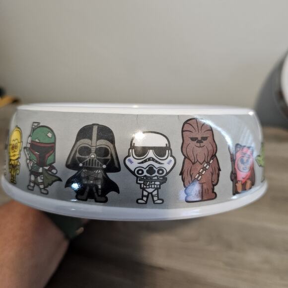 Disney Star Wars Pet Bowls Set of 2 Melamine Darth Vader Chewbacca Yoda Ewok - Picture 4 of 8